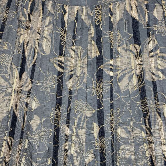 Coldwater Creek Pleated Velvet Floral Skirt Whimsigoth Fairy Grunge M Sz 10-12 - Picture 6 of 16